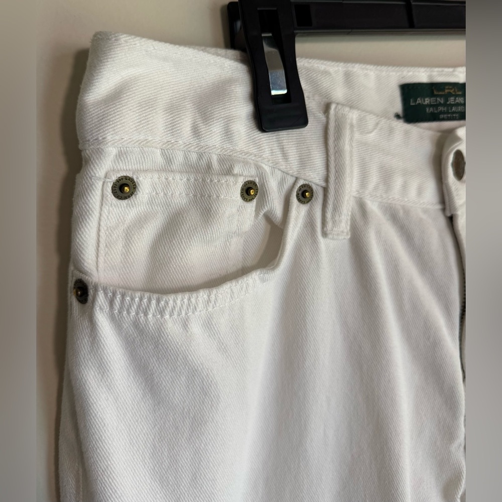 Lauren Ralph Lauren Women’s White Denim Pants 4P - Picture 5 of 14